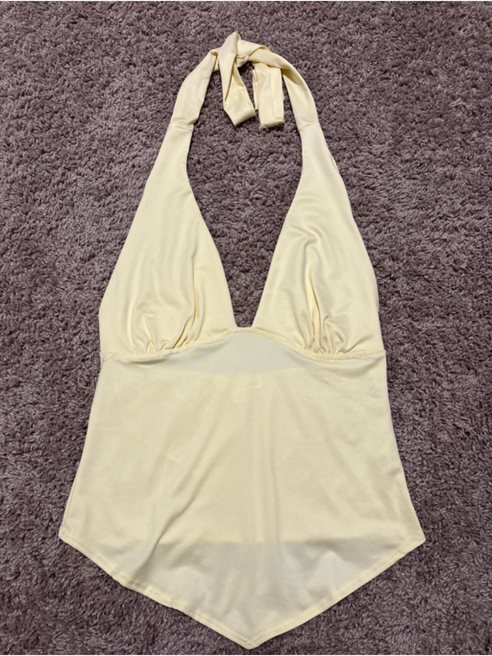 LITM Butter Yellow Halter Top | M